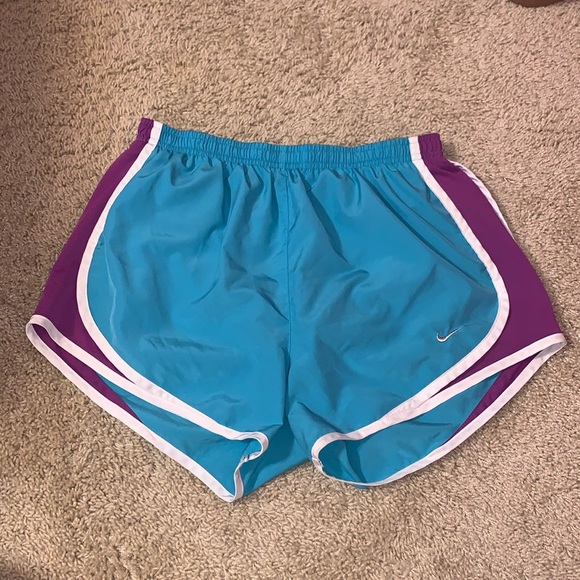 Nike Pants - Women’s Nike Dri-Fit Runnings Shorts in Blue and Purple Size small